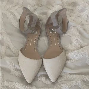 Dolce Vita White Snake Print Flats- Women size 8